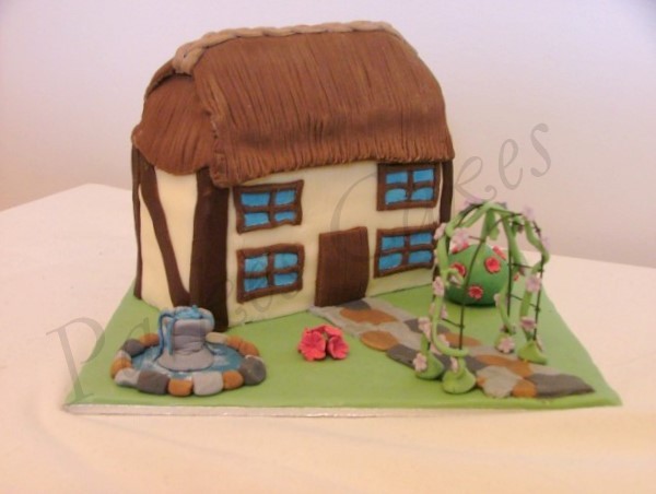 country cottage birthday cake